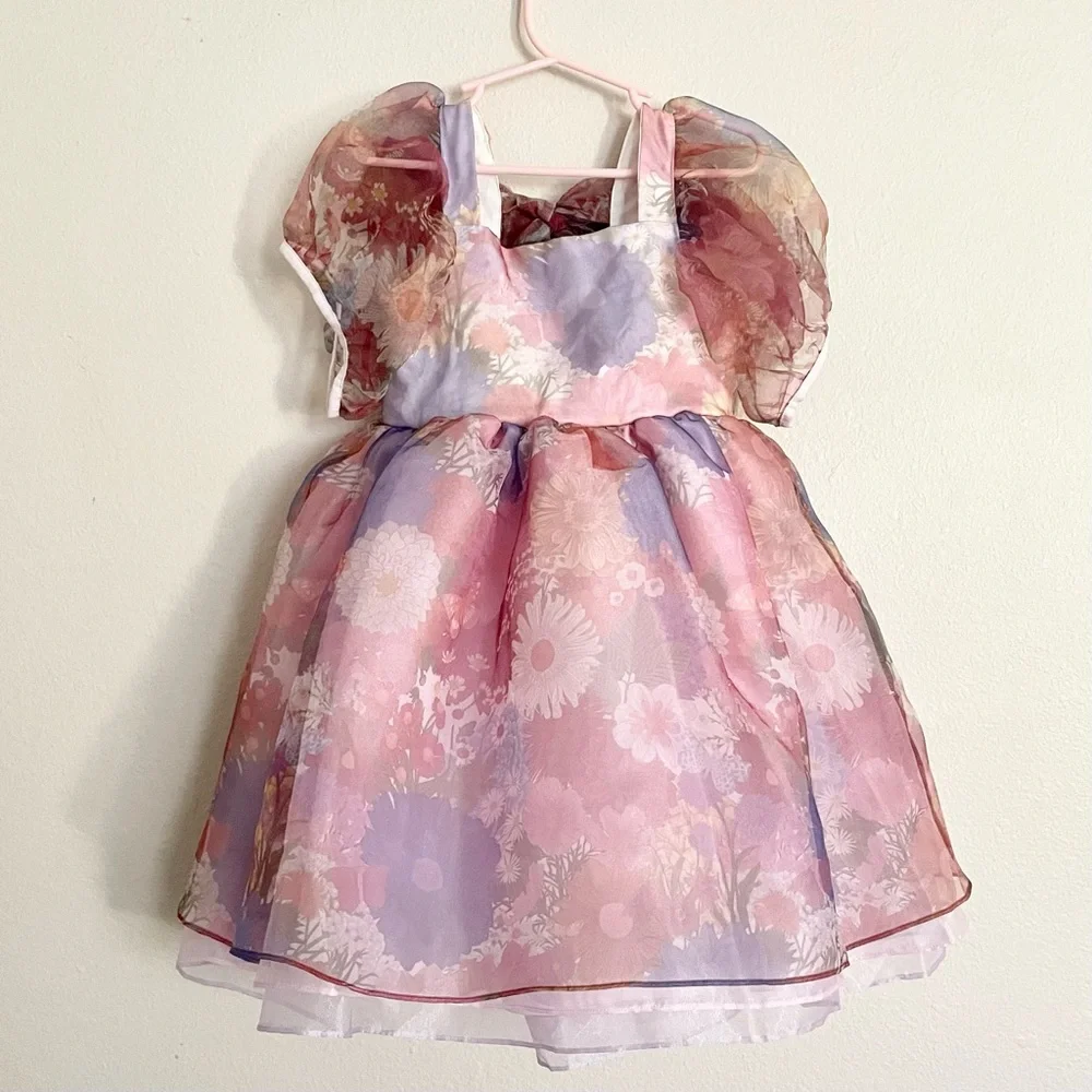 Pleiades Chloe Floral Puff Sleeve Dress - Picture 4 of 15